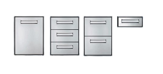 Stainless steel doors and drawers