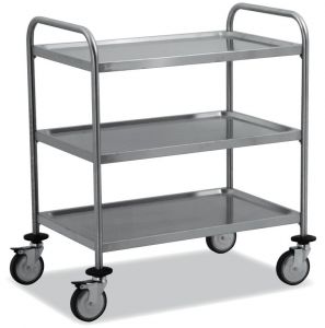 TEC1101 AISI 304 stainless steel Cart Technical 3 shelves 80x50x95h