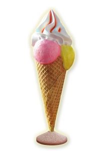 EG001 Cono gelato tridimensionale alto 200 cm