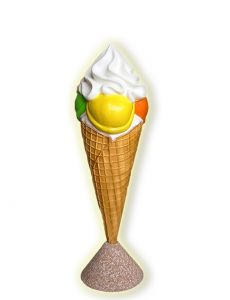 EG002 Cono gelato tridimensionale alto 140 cm