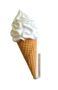 EG007C Cono gelato tridimensionale da parete Frozen Yogurt 