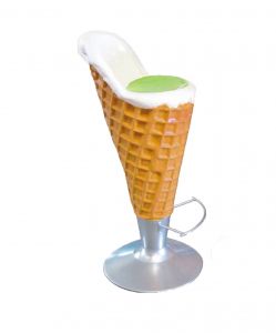 SG043 Gelato Stool - 3D advertising stool for ice cream parlor, height 90 cm