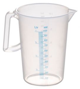 ITP931D Graduated jug 1 liter closed handle with double scale