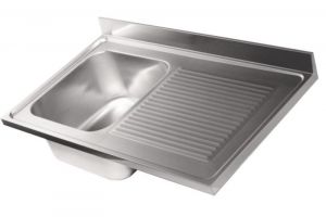LV7012 Top sink Aisi304 stainless steel dim.1200X700 1 bowl (500x500) 1 drainer right