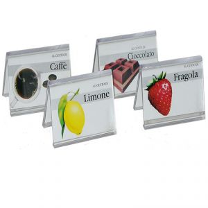 IGP370 10 - plexiglás tarjetas Etiquetas sabor neutral
