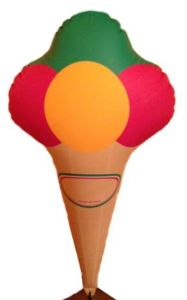 GOTX001 Cono de helado inflable 120 h cm