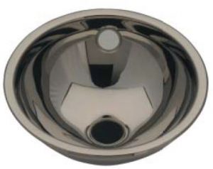 LX1000 Lavabo sferico in acciaio inox scarico centrale 205x235x115 mm - LUCIDO - 