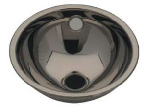 LX1050 Lavabo sferico in acciaio inox scarico centrale 310X340X125 mm - SATINATO - 