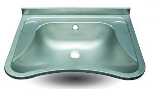 LX1490 Washbasin for disabled people in stainless steel AISI 304 650x540x156 mm - SATIN-