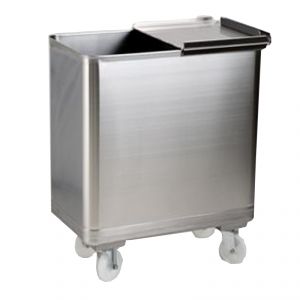 MC1010 trolley equipped stainless hopper - mm. 400X620XH700